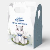 Hippo Blue-Baby shower Bedankdoosjes (Geopend)