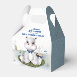 Hippo Blue-Baby shower Bedankdoosjes