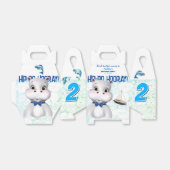 Hippo Blue Fish Boy Birthday Bedankdoosjes (Uitgevouwen)