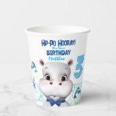 Hippo Blue Fish Boy Birthday Papieren Bekers