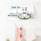 Hippo Boy-Baby shower Spandoek (Insitu)