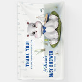 Hippo Boy-Baby shower Spandoek (Verticaal)