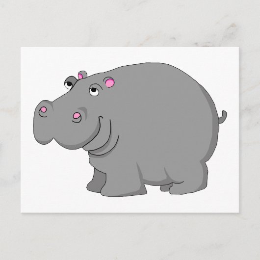 hippo briefkaart (Voorkant)