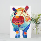 Hippo Briefpapier (Staand voorkant)
