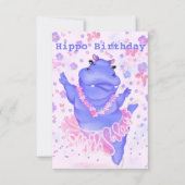 Hippo Carte d'anniversaire Ballerina Hippo Ballet  (Devant)