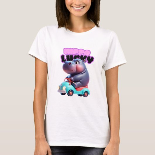 Hippo Charm Vrouwen T-shirt (Voorkant)