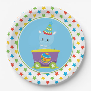 Hippo Circus Train Circus Thema Papieren Bordje