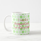 Hippo de Noël Hippopotame Mug (Gauche)