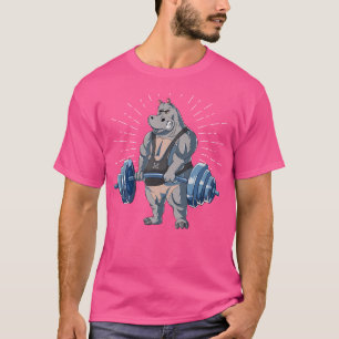 Hippo Deadlift Fitness Gym Gewichtheffen T-shirt