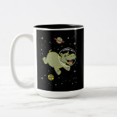 Hippo-dieren in de ruimte tweekleurige koffiemok (Links)
