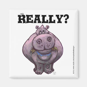 Hippo Diet Reminder Magnet Magneet