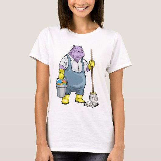Hippo Easter Cleaning T-shirt (Voorkant)