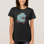 Hippo eating Chocolate 2 T-shirt (Voorkant)