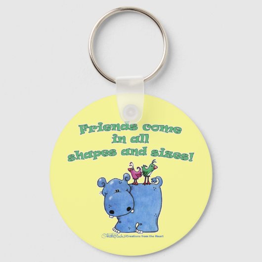 Hippo en Vogelvrienden Sleutelhanger (Voorkant)