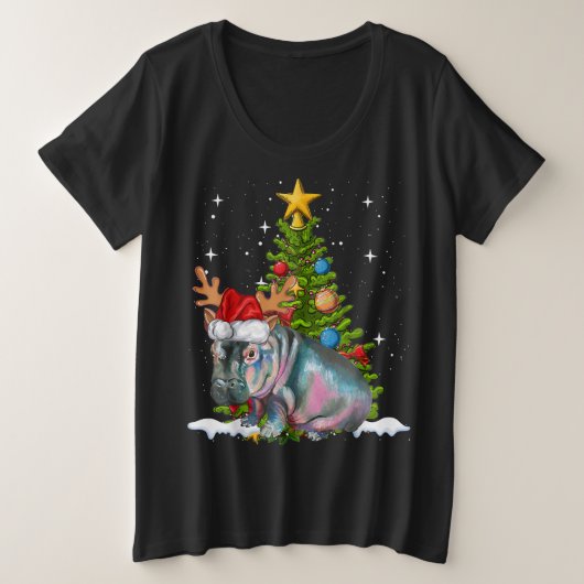 Hippo Fiona Arbre de Noël Hippopotame (Design devant)