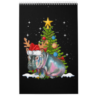Hippo Fiona kerstboom Hippopotamus Kalender