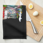 Hippo Fiona kerstboom Hippopotamus Theedoek (Quarter Fold)