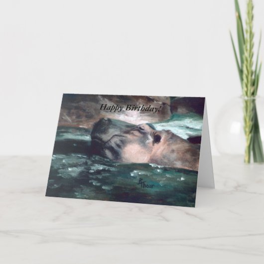 Hippo, gelukkige verjaardag! kaart (Voorkant)