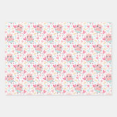 Hippo Giraffe Pig Love Wrapping Papier ensemble de (Devant)