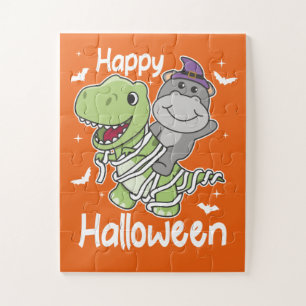 Hippo Happy Halloween T-rex Mummy Costume Legpuzzel