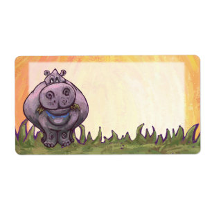 Hippo Head-verzendlabels Etiket
