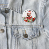 Hippo Holiday Cheer Button (In situ)