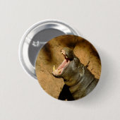 hippo hongerig ronde button 5,7 cm (Voorkant /achterkant)