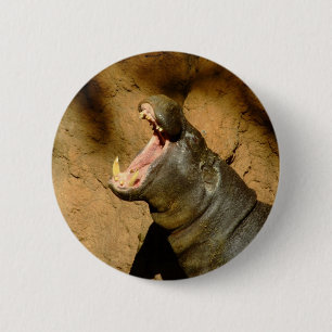 hippo hongerig ronde button 5,7 cm
