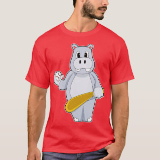 Hippo honkbalknuppel t-shirt
