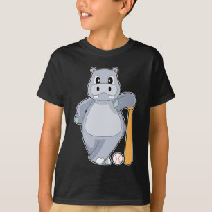 Hippo honkbalknuppel t-shirt