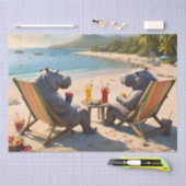 Hippo Hour: cocktails aan het strand en goede tijd Tissuepapier (Craft)