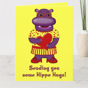 Hippo Hugs Jumbo Wenskaart Kaart