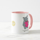 Hippo Hugs Valentijn Day Coffee of Tea Mok (Voorkant rechts)