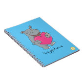 Hippo Hugs Valentijn Day Notitieboek (Rechterzijde)