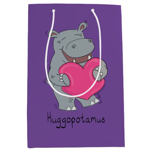 Hippo Hugs Valentine's Day Cadeau sac (Devant)