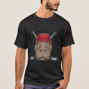 Hippo Ice hockey Ice hockey stick T-shirt