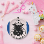 hippo in een pet papieren bordje (Feest)