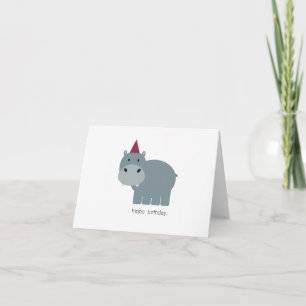 Hippo in een verjaardagskaart pet kaart