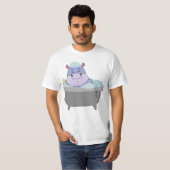 Hippo in het bad t-shirt (Voorkant volledig)