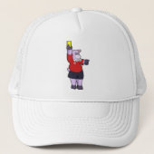 Hippo in Soccer als Referee Trucker Pet (Voorkant)