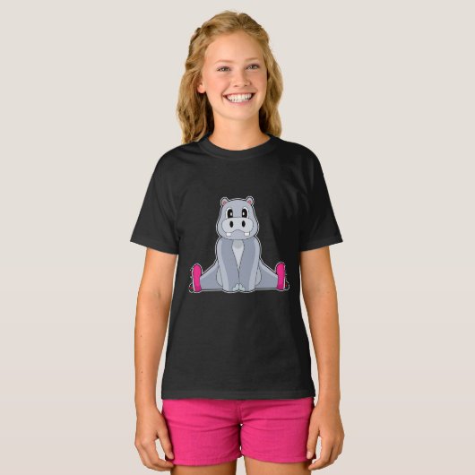 Hippo Inline skating Roller schaatsen T-shirt (Voorkant volledig)