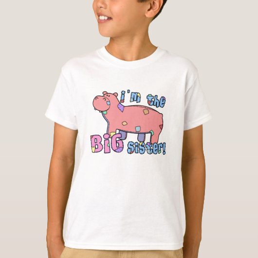 Hippo Je suis la grande soeur TShirt (Devant)