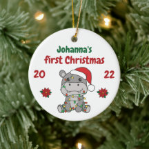 Hippo kerstbaby's eerste kerstdag