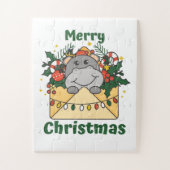 Hippo kerstbrief Winter Dieren Hippos Legpuzzel (Verticaal)
