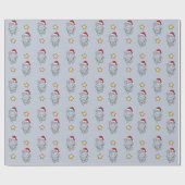 Hippo Kerstwinterdieren Hippos Wrapping Pap Cadeaupapier (Vlak)