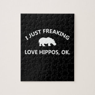 Hippo Liefhebber Cadeau Ik ben gewoon dol op nijl Legpuzzel