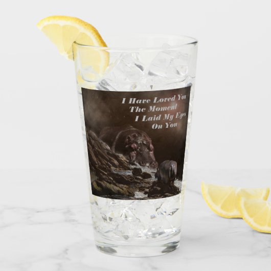 Hippo Love Notes, Anniversaire Boire du verre (Devant glace)