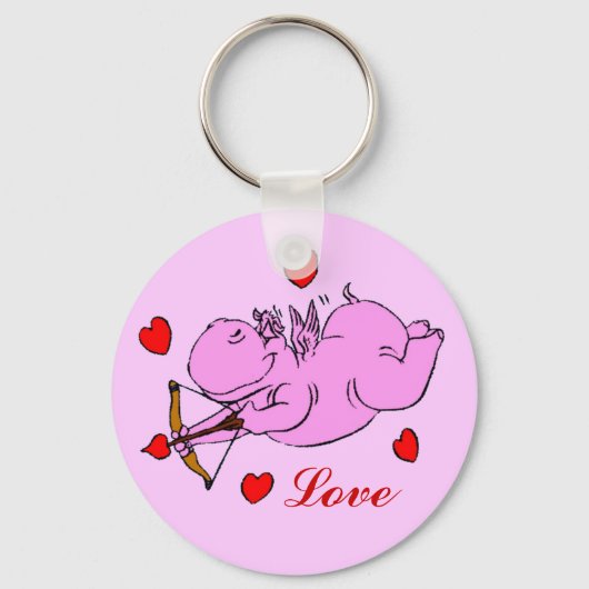 Hippo Love Sleutelhanger (Voorkant)
