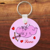 Hippo Love Sleutelhanger (Voorkant)