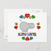 Hippo Lover Briefkaart (Voorkant / Achterkant)